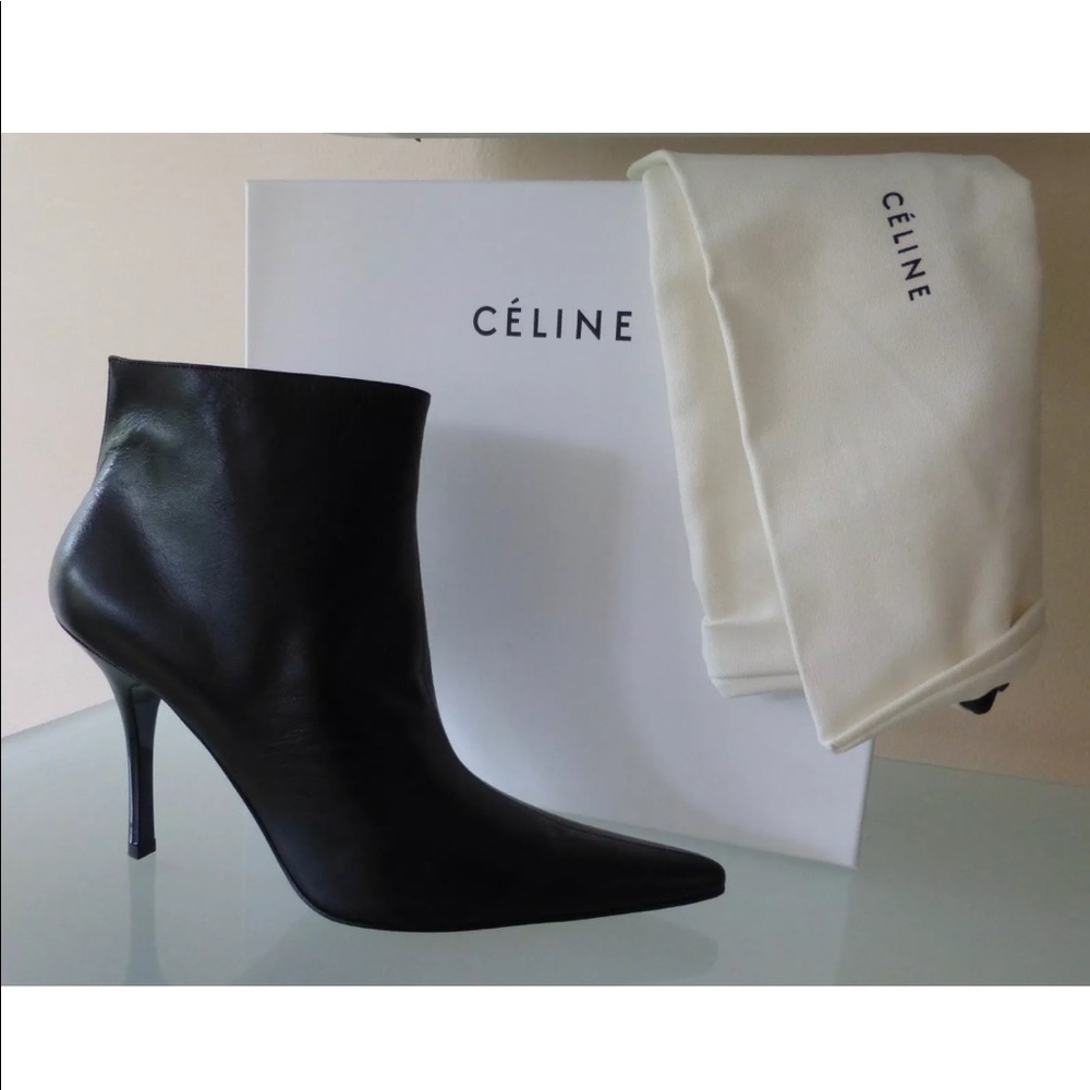 NIB Auth. CELINE leather BOOTS/BOOTIES w/dust bag  size 8.5/39.5 IT